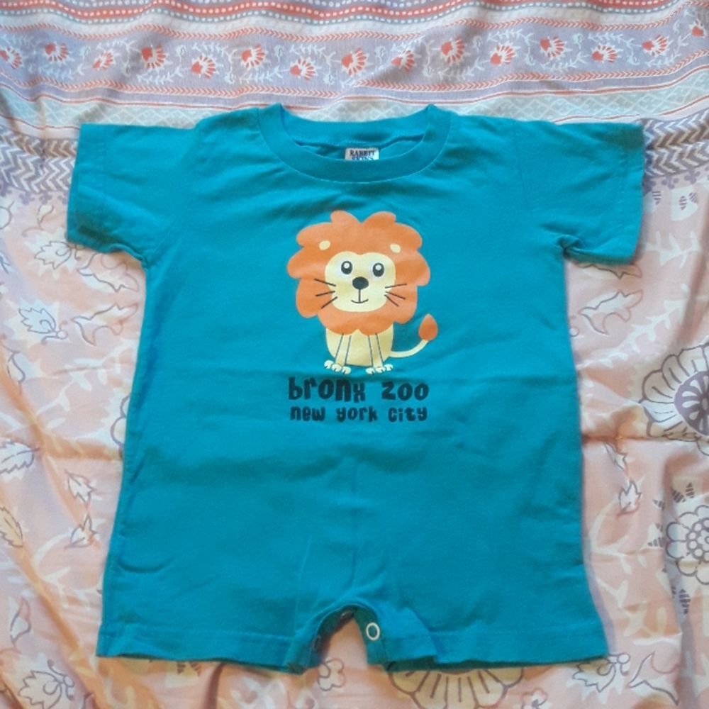 Bronx Zoo NYC 18mo one-piece shorts romper Rabbit Skins